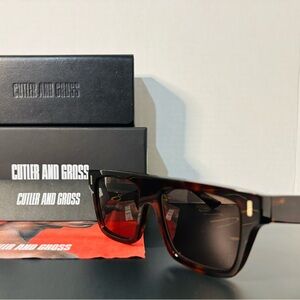 Authentic CUTLER AND GROSS Tortoise Sunglasses - New with Packaging